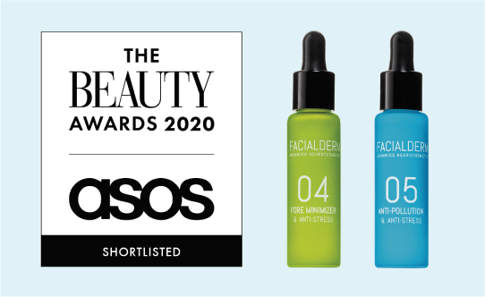 El sérum Reductor de Poros y el sérum Antipolución, finalistas de The Beauty Awards 2020 Asos